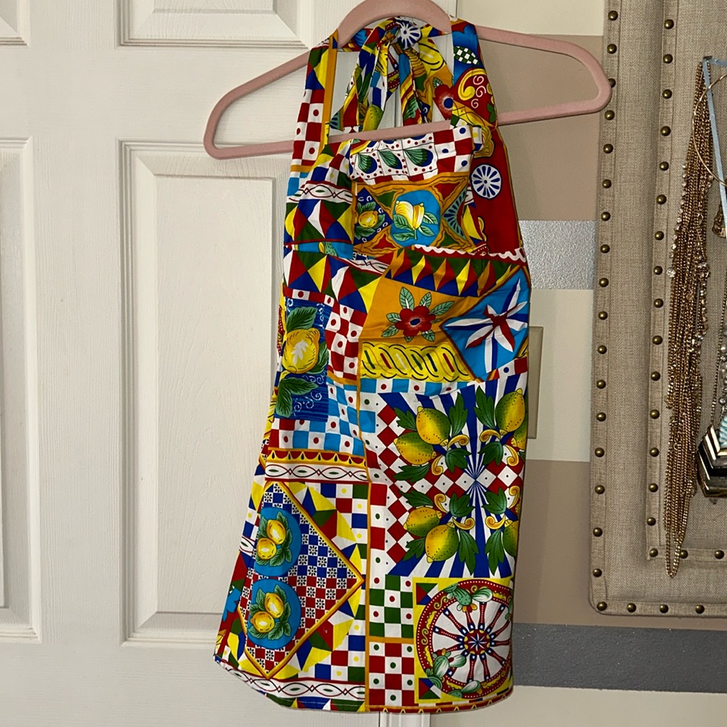 Vibrant Backless Patchwork Dress
